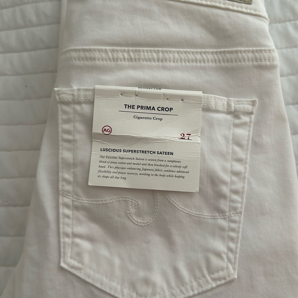 AG jeans white size 27- tags